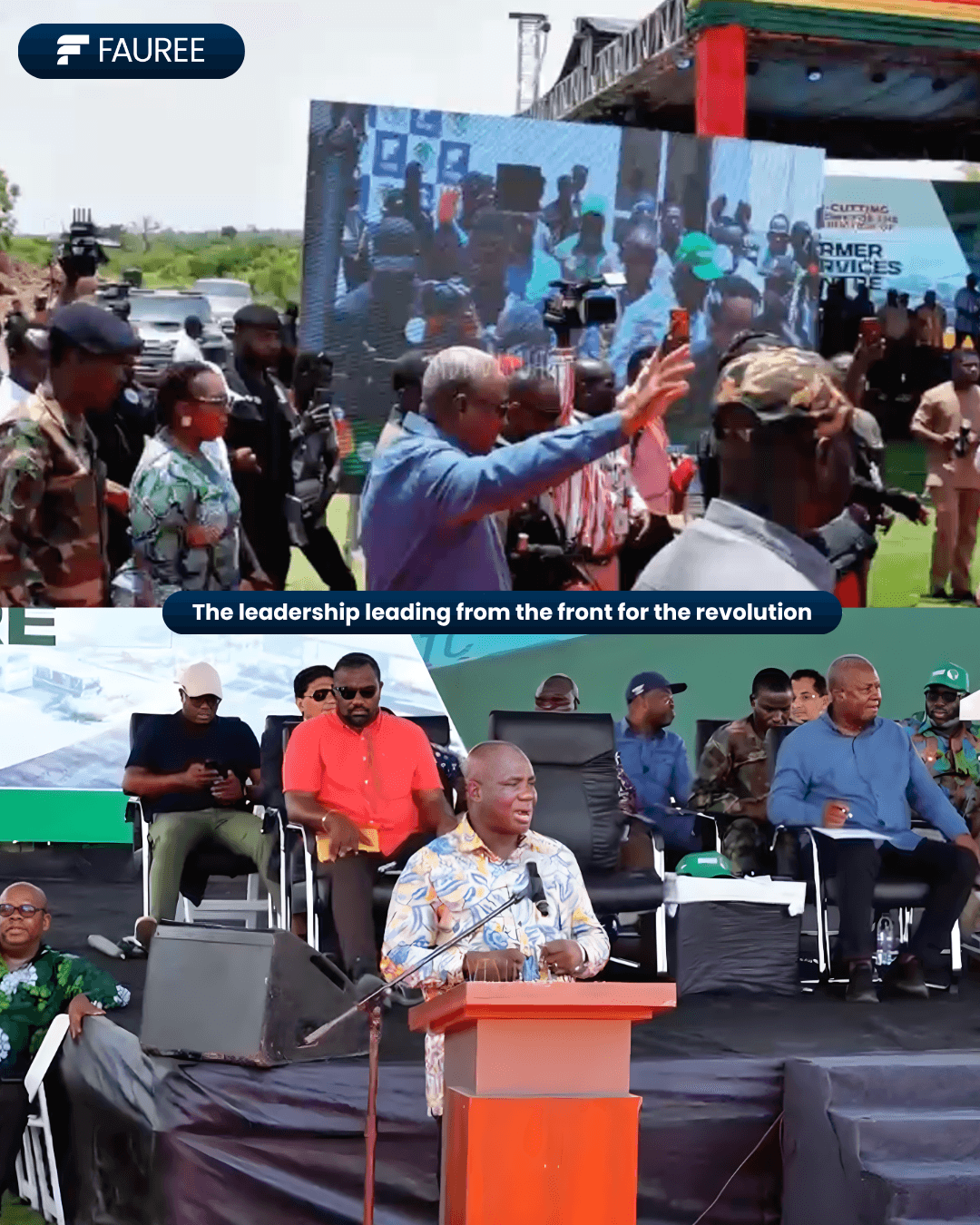 President Mahama Engages with Fauree at Farmer Service Centre as Mass Farmer Registrations Signal a New Era in Ghana’s Digital Agriculture